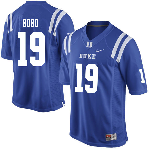 Men #19 Jake Bobo Duke Blue Devils College Football Jerseys Sale-Blue - Click Image to Close